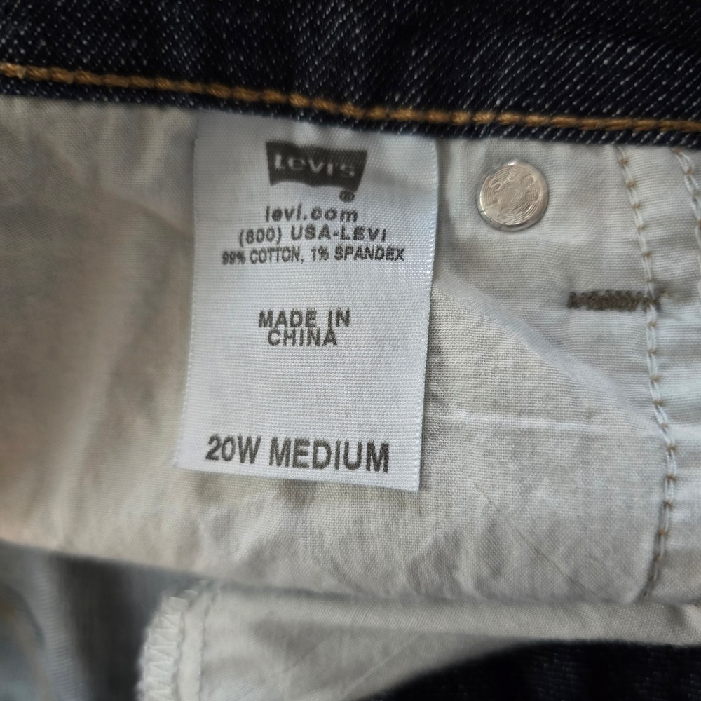 Levis 512 Perfectly Shaping Bootcut Jeans Womens 20W Medium Dark Wash Blue Denim - Picture 7 of 8